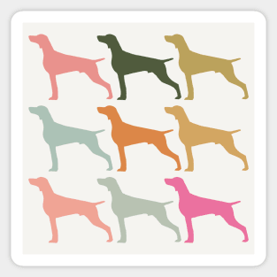 Weimaraner Dog in Rainbow Colors Sticker